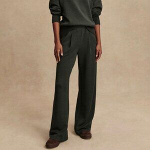 (Varley) The Extra Wide Leg Pant 32" in Olive Marl